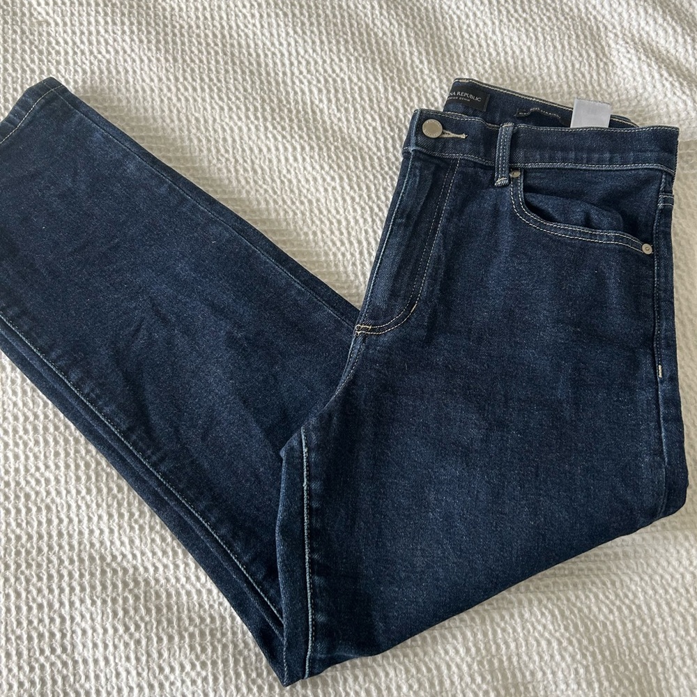 Banana Republic Premium Denim High rise straight jean